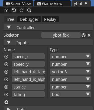 Graph inputs UI